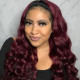 Preciousluxuryhair Ombre 1B99J Burgundy Color Body Wave Headband Wigs with Black Root 150% Density Glueless Human Hair Wigs