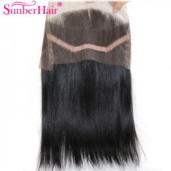 Preciousluxuryhair Virgin Straight Hair 360 Full Lace Frontal Closure Unprocessed Human Hair Frontal