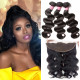 Preciousluxuryhair Peruvian Body Wave 3 Bundles with 13*4 Ear to Ear Lace Frontal 100% Human Hair