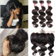 Preciousluxuryhair Peruvian Body Wave 3 Bundles with 13*4 Ear to Ear Lace Frontal 100% Human Hair