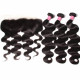 Preciousluxuryhair Peruvian Body Wave 3 Bundles with 13*4 Ear to Ear Lace Frontal 100% Human Hair