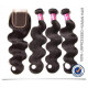 Preciousluxuryhair Hair Peruvian Virgin Hair Body Wave 3 Bundles With 4*4 Free/Middle/3 Part Lace Closure