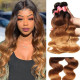 Preciousluxuryhair Hair Peruvian Ombre T1B/4/27 Color Body Wave Hair Weave 3 Bundle Hair Extensions