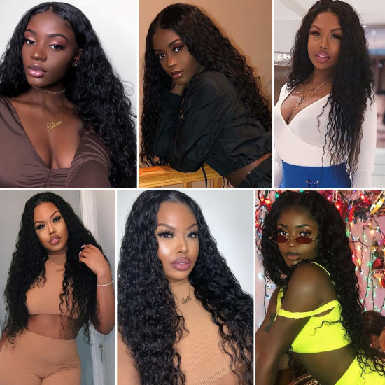 Preciousluxuryhair 13*4 13*6 Lace Front Human Hair Wigs With Pre Plucked 150 Density Brazilian Curly Hair Lace Wig For Black Women