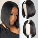 Preciousluxuryhair U Part Bob Wig 150% Density Short Straight 2x4 Size U Part Natural Hair Wig For Black Women Pre Plucked With Baby Hair