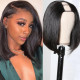 Preciousluxuryhair U Part Bob Wig 150% Density Short Straight 2x4 Size U Part Natural Hair Wig For Black Women Pre Plucked With Baby Hair