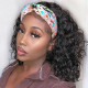 Preciousluxuryhair Short BOB Headband Wigs Water Wave Best Human Hair Wigs Glueless Scarf Wigs