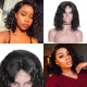 Preciousluxuryhair Short Bob Water Wave Human Hair Wig Lace Front Wigs 150% 180% Density Lace Front Human Full and Thick For Black Women