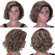 Preciousluxuryhair Short Hair Highlights Colour Free Part 13x4 Lace Front Bob Wigs 150% Density