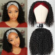 Preciousluxuryhair Short Jerry Curly Headband Bob Wigs Easy Wear & Go Glueless Virgin Human Hair Wigs