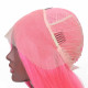 Preciousluxuryhair Short Pink Bob Wig 13*4 Lace Front Remy Human Hair Wig Baby Hair