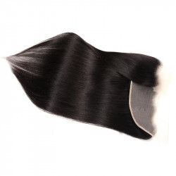 Preciousluxuryhair Hair Straight Hair 3 Bundles with 13*4 Transparent Ear to Ear Frontal Closure