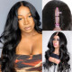 Preciousluxuryhair U Part Wig Body Wave Upgrade 3*1 Size U Part Human Hair Wigs 150% Density Natural Looking Hairline Glueless Wig