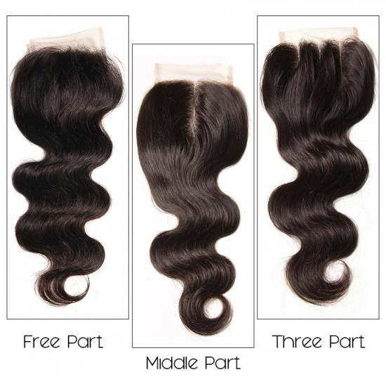 Preciousluxuryhair Hair Brazilian Body Wave 3 Bundles With Closure, Deals on Bundles of Brazilian Virgin Hair Weave