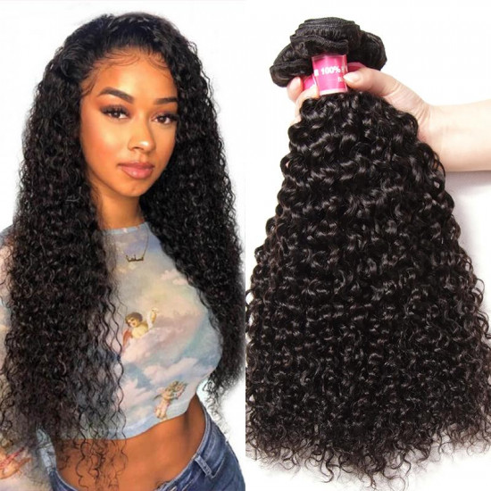 Preciousluxuryhair Hair Brazilian Jerry Curly Hair Bundles 3pcs/lot - 100% Human Hair Weaves