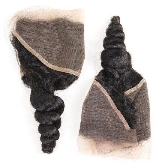 Preciousluxuryhair Hair Virgin Loose Wave 13*4 Ear to Ear Lace Frontal 1pcs/lot