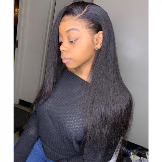 Malaysian Hair Straight Hair 3 Bundles with 13*4 Ear to Ear Lace Frontal